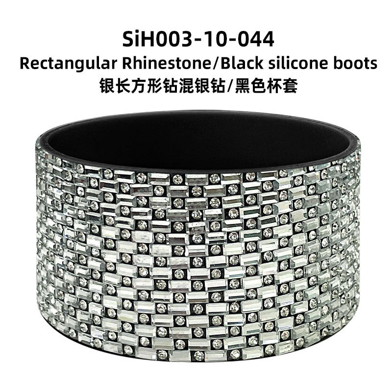 Wholesale New Diamond Silicone Ice Fighter Cup Sports Water Bottle Space Cup Cup Bottom Cover